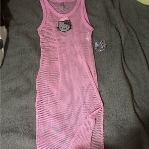 Forever 21 Pink Mesh Hello Kitty Top